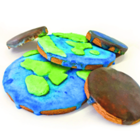 cookies decorated like earth