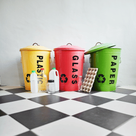 coloured bins